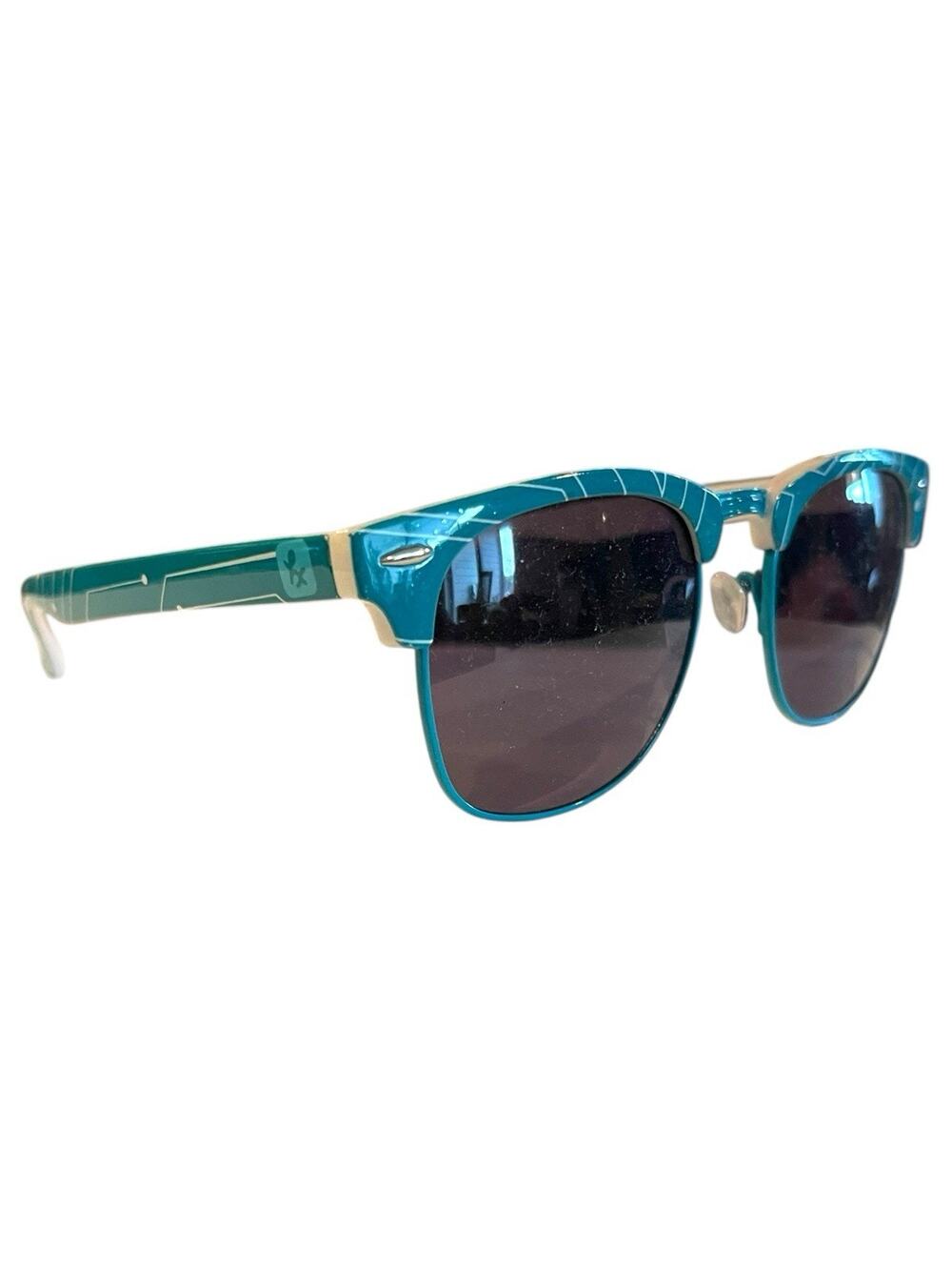 FX Sunglasses Circuit Board Pattern in Teal